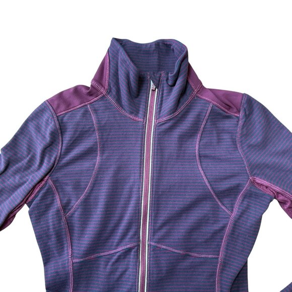 Lululemon Star Runner Pullover Top Rulu Lace 1/2 Zip Gym Sz 2 Plum - Picture 4 of 10